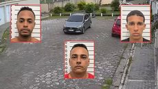 Suspeitos presos em Guarujá após perseguição policial; armas e veículo utilizados nos assaltos foram apreendidos pela Polícia Civil - Imagem: Reprodução