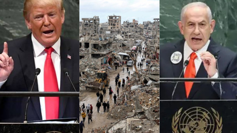 Guerra em Gaza: Trump otimista, Netanyahu não cede no conflito - Imagem: Reprodução