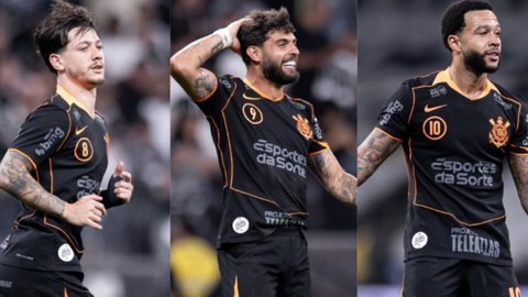 Garro, Yuri e Memphis em jogo contra Atlético MG - Reprodução/ Meu Timão