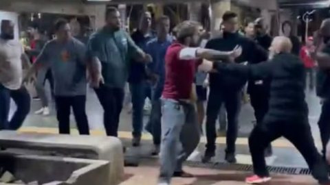 Confronto entre participantes e integrantes do MBL marcou evento realizado na Unicamp na noite desta quinta-feira (02). - Imagem: Reprodução/Gabriel Pitor/g1
