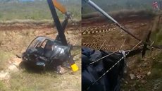 Helicóptero com deputado federal cai na Bahia; veja vídeo do local - Imagem: reprodução Youtube