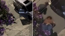 Vídeo mostra agressão a mulher e tentativa de colocá-la à força em carro em São Paulo - Imagem: Reprodução