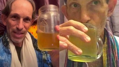 Homem bebe litros de urina diariamente e choca internet pelo motivo; confira - Imagem: reprodução Facebook Brother Sage