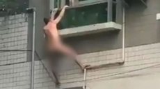 VÍDEO - amante tenta fugir pelado e cai do 4º andar - Imagem: reprodução DOL