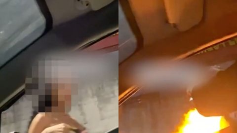 VÍDEO FORTE: homem ateia fogo no cabelo de garota de programa - Imagem: reprodução redes sociais