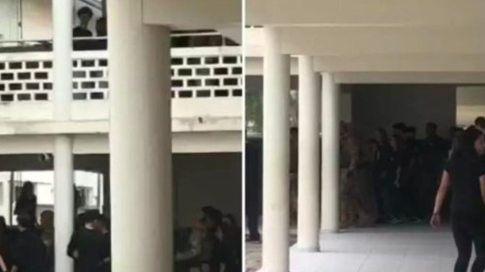 homem invade escola e causa pânico entre alunos veja vídeo