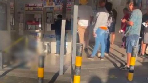 VÍDEO - homem morre em lotérica de SP que continua funcionando com corpo no chão - Imagem: reprodução redes sociais