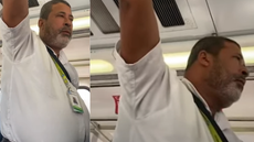 Um funcionário terceirizado do MetrôRio foi flagrado praticando importunação sexual dentro do vagão do trem. - Imagem: reprodução I Youtube UOL