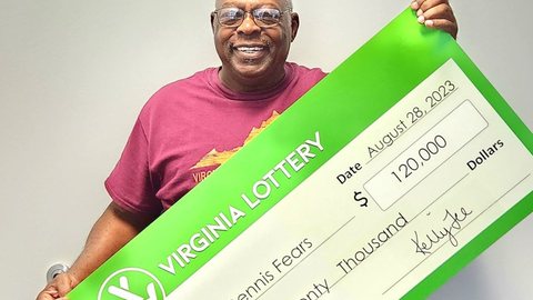 Homem ganha R$ 600 mil na loteria apostando no mesmo número 24 vezes - Imagem: Reprodução/Loteria da Virgínia