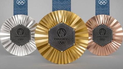 Medalhas dos Jogos Olímpicos de Paris 2024 - Imagem: Reprodução / X (antigo Twitter) @vascaindio