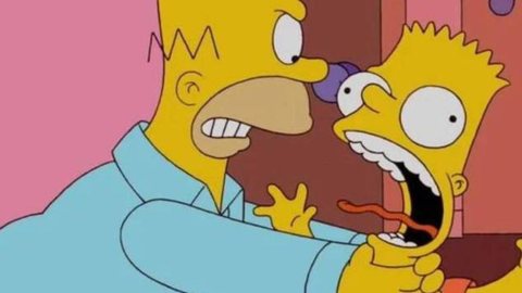 Homer Simpson anuncia que não vai mais estrangular Bart - Imagem: Reprodução/Os Simpsons