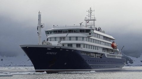 Navio MV Hondius se tornou foco de investigação internacional após mortes e confirmação de casos de hantavírus durante expedição no Atlântico Sul. - Imagem: Reprodução