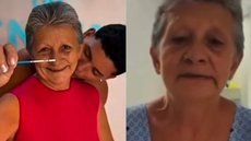 VÍDEO - idosa viraliza ao anunciar gravidez aos 61 anos - Imagem: reprodução TikTok