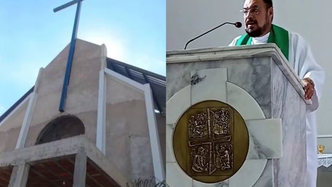 Em oito meses, invasões seguidas a paróquia em reforma causaram prejuízos e atrasaram as obras. - Imagem: Reprodução/Redes Sociais.