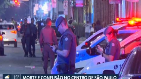 Homem morre após cair de prédio durante operação policial no Centro de São Paulo - Imagem: Reprodução | TV Globo