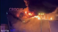 Estado Islâmico ataca civis em show na Rússia e deixa mais de 130 mortos e mais de 140 feridos - Imagem: Reprodução | Youtube - Sota Vision TV