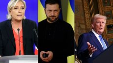 Presidente ucraniano busca soluções diplomáticas enquanto EUA e Europa mudam suas abordagens no conflito com a Rússia. - Imagem: Reprodução | X (Twitter) - @AFPnews