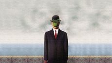 "O Filho do Homem" (The Son of Man) é uma pintura surrealista de 1964 do artista belga René Magritte. - Imagem: Reprodução