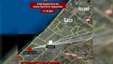 Especialistas balísticos provam que ataque a hospital foi feito pela Jihad Islâmica - Imagem: Divulgação / Ministério da Defesa de Israel