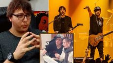 Guitarristas da banda Marcão Britto e Thiago Castanho e Alexandre Lima Abrão. - Imagem: Reprodução / Youtube | Reprodução / Lendro Godoi
