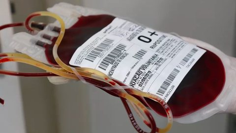 Bolsa de sangue. - Imagem: Divulgação / Hemopa
