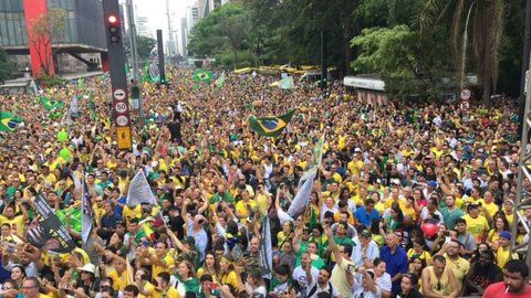 Bolsonaro na Av. Paulista. - Imagem: Reprodução | Redes Sociais
