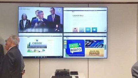 Sala de monitoramento das fake news. - Imagem: Reprodução | TV Globo
