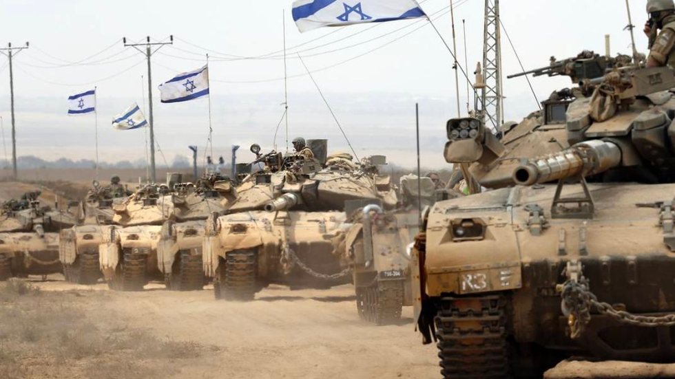 Acidentalmente, tanque israelense atinge posto egípcio perto da Faixa de Gaza - Imagem: Reprodução | Twitter - AFP