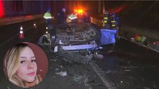 Giovana Ribeiro, de 23 anos, escapou com uma lesão leve após carro cair de 10 metros; pai fala em milagre - Imagem: Reprodução | Redes Sociais