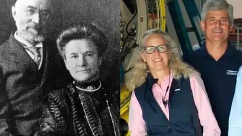Esposa de executivo desaparecido em submarino possui ligação com vítimas do Titanic - Imagem: Reprodução | Redes Sociais