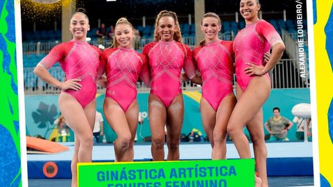 Equipe de ginástica artística brasileira conquista a medalha de prata nos Jogos Pan-Americanos - Imagem: Reprodução | Twitter - @Timebrasil