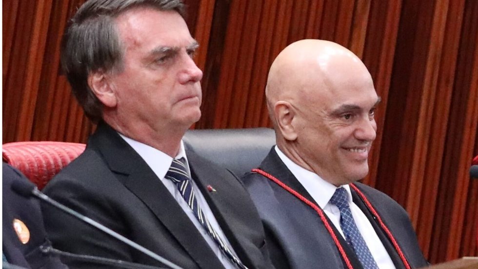 Jair Bolsonaro e Alexandre de Moraes. - Imagem: Divulgação / Antonio Augusto/Secom/TSE