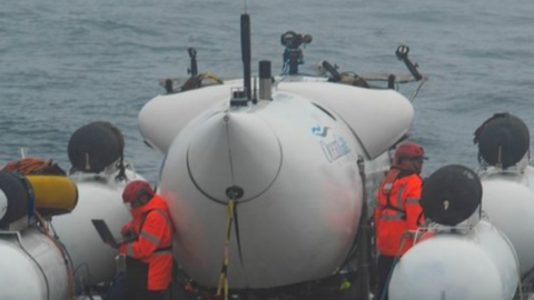 Uma das possibilidades levantas sobre o submarino desaparecido é que o submersível pode ter sofrido uma ''implosão catastrófica''. - Imagem: reprodução I Instagram @oceangateexped