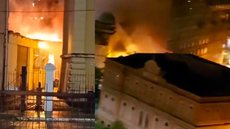 VÍDEO - incêndio atinge prédio centenário da UFRGS - Imagem: reprodução Twitter