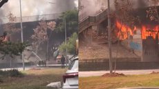 Incêndio em viaduto da 23 de Maio causou caos no trânsito de São Paulo - Imagem: Reprodução/Redes Sociais