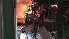 Incêndio na Chácara Bela Vista mobilizou oito viaturas do Corpo de Bombeiros - Imagem: Reprodução | Redes Sociais