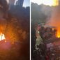 Fogo destrói ao menos dez moradias em Paraisópolis - Imagem: Reprodução/Defesa Civil