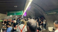 Interferência na Linha 2-Verde provoca caos no metrô de SP - Imagem: Reprodução / X / @spsobretrilhos