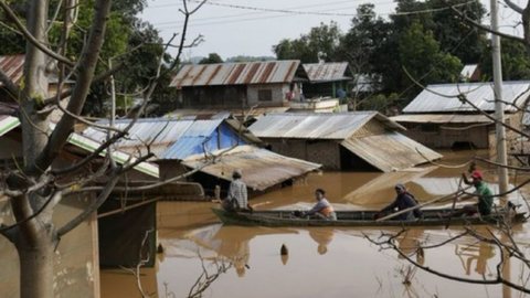 Inundações provocadas pelo tufão Yagi deixam 113 mortos em Mianmar - Imagem: Reprodução / BlueSky / @choqueioficial.bsky.social