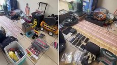 Itens apreendidos durante a Operação Payback incluem eletrônicos, munições, relógios e dinheiro em espécie. - Imagem: Polícia Civil de SP