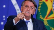 Ex-presidente Jair Bolsonaro (PL) em coletiva de imprensa no Palácio do Planalto (DF) - Imagem: reprodução/Facebook