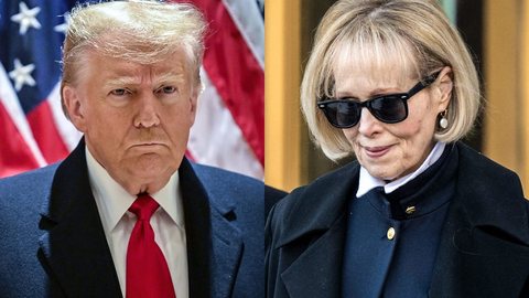 Donald Trump foi condenado na esfera cível por abuso sexual e difamação contra a escritora E. Jean Carroll; Justiça autorizou a liberação da indenização de US$ 5,8 milhões. - Imagem: Reprodução