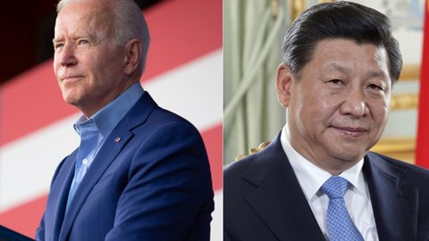 Presidente dos Estados Unidos, Joe Biden, e o Presidente da China, Xi Jinping - Imagem: Reprodução/Facebook