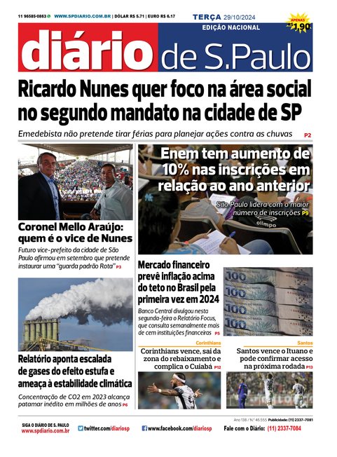 Capa Jornal Jornal Impresso – 29/10/2024