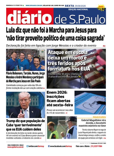 Capa Jornal Jornal Impresso – 05/06/2026