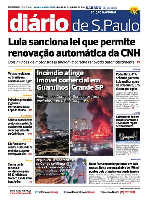 Capa Jornal Jornal Impresso – 06/06/2026