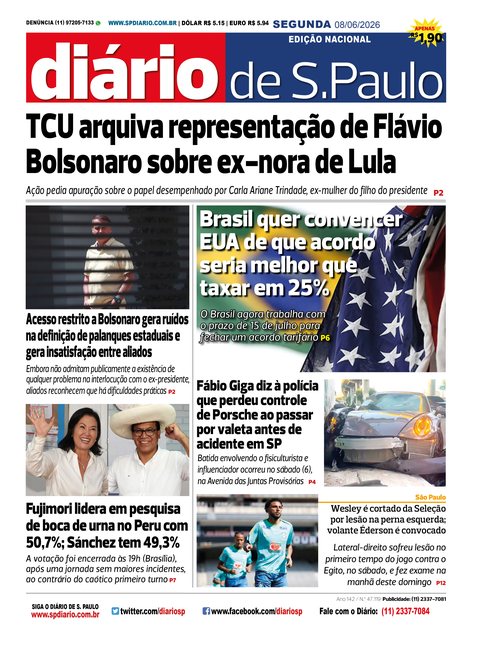 Capa Jornal Jornal Impresso – 08/06/2026