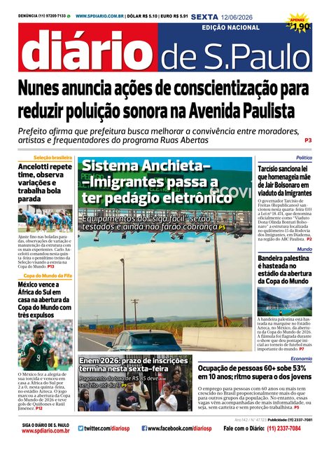 Capa Jornal Jornal Impresso – 12/06/2026