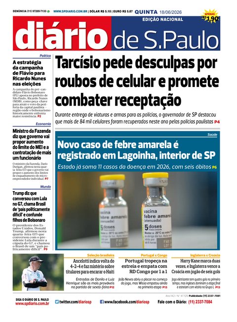 Capa Jornal Jornal Impresso – 18/06/2026