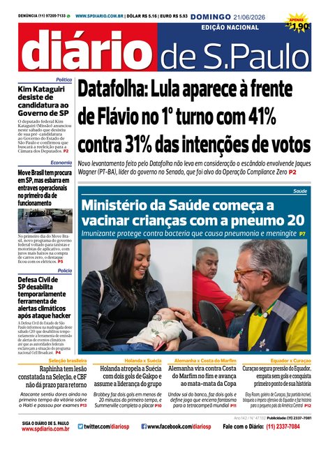 Capa Jornal Jornal Impresso – 21/06/2026